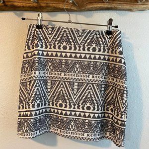 Blue Rain Francesca's Black & White Mini Skirt